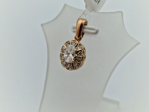 Zelta kulons ar cirkoniju, 1.65 g
