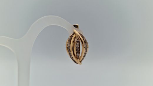 Zelta auskari ar cirkoniju, 4.96 g