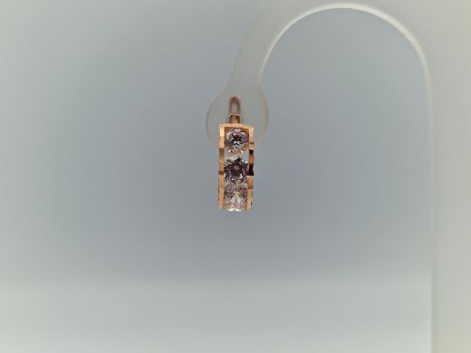 Zelta auskari ar cirkoniju, 2.01 g