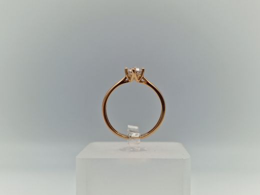 Zelta gredzens ar cirkoniju, 1.51 g, izm. 16.5