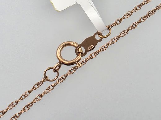 Gold chain with ruby, 1.19 g, size 45 cm