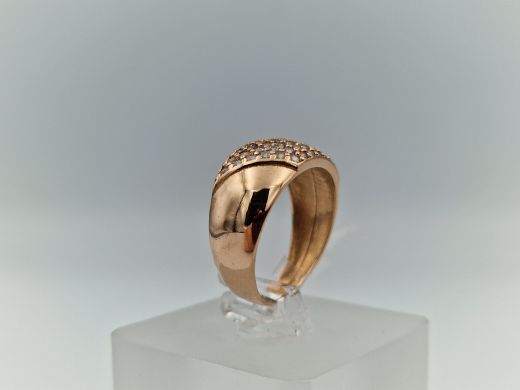 Zelta gredzens ar cirkoniju, 3.21 g, izm. 17