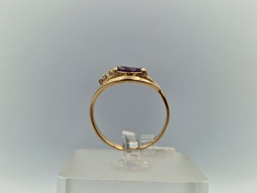 Zelta gredzens ar cirkoniju, 2.05 g, izm. 16.5