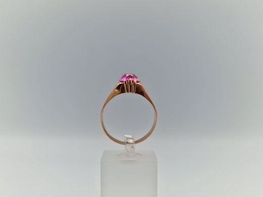 Zelta gredzens ar koraļļi, 4.99 g, izm. 19.5