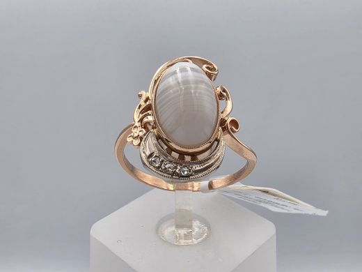 Zelta gredzens ar briljantu, 5.12 g, izm. 20