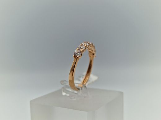 Золотое кольцо с цирконом, 2.1 г, разм. 17