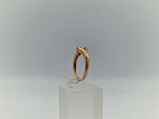 Zelta gredzens ar cirkoniju, 1.75 g, izm. 16