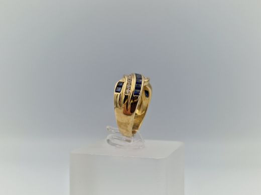 Zelta gredzens ar cirkoniju, 6.08 g, izm. 16.5