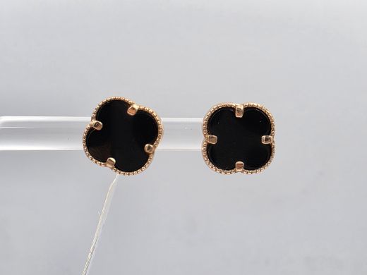 Zelta auskari ar halcedonu, 3.22 g