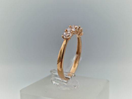 Zelta gredzens ar cirkoniju, 1.93 g, izm. 19