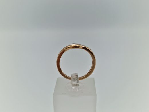 Zelta gredzens ar cirkoniju, 1.7 g, izm. 15.5