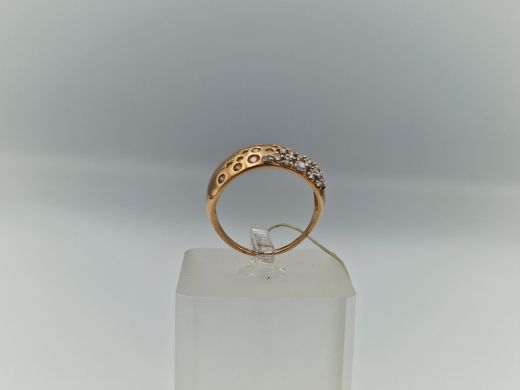 Zelta gredzens ar cirkoniju, 3.28 g, izm. 18.5