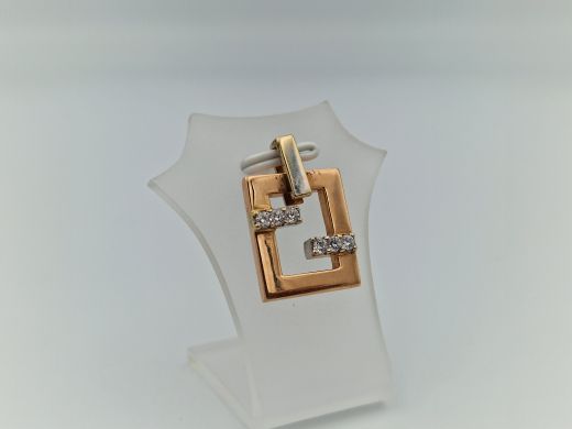 Zelta kulons ar cirkoniju, 6.57 g