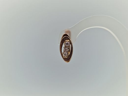 Zelta auskari ar cirkoniju, 3.76 g
