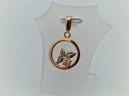 Zelta kulons ar cirkoniju, 1.61 g