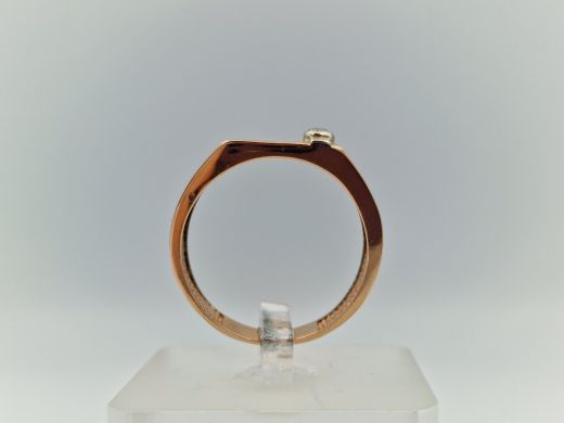 Zelta gredzens ar cirkoniju, 5.76 g, izm. 19.5