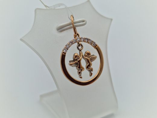 Zelta kulons ar cirkoniju, 1.61 g