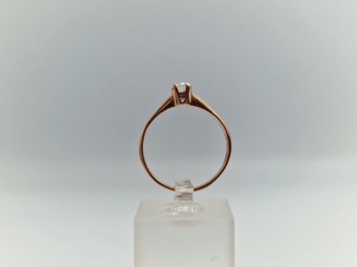 Zelta gredzens ar cirkoniju, 1.63 g, izm. 17.5