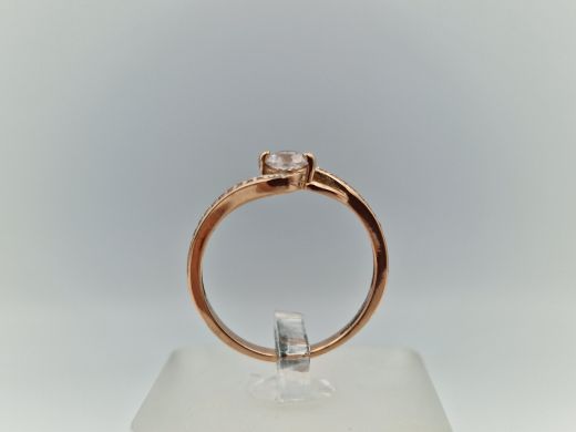 Zelta gredzens ar cirkoniju, 2.29 g, izm. 18.2