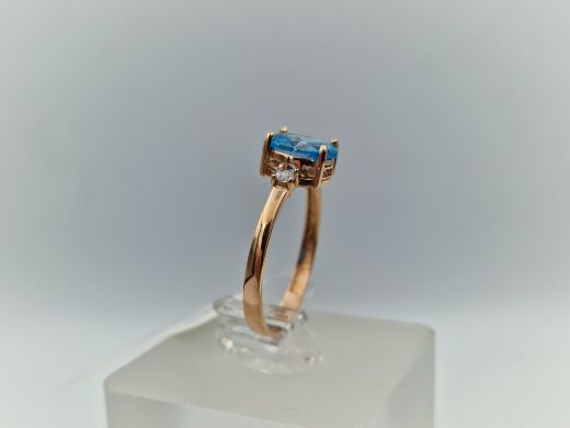 Zelta gredzens ar cirkoniju, 1.64 g, izm. 17.8