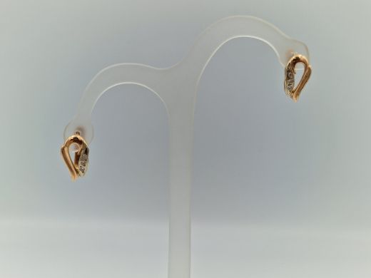 Zelta auskari ar cirkoniju, 3.41 g