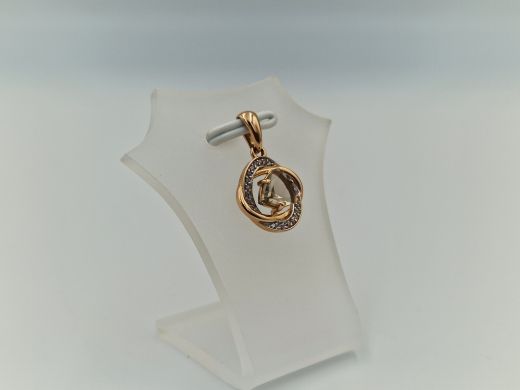 Zelta kulons ar cirkoniju, 1.59 g