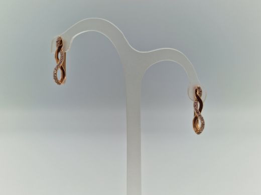 Zelta auskari ar cirkoniju, 1.51 g