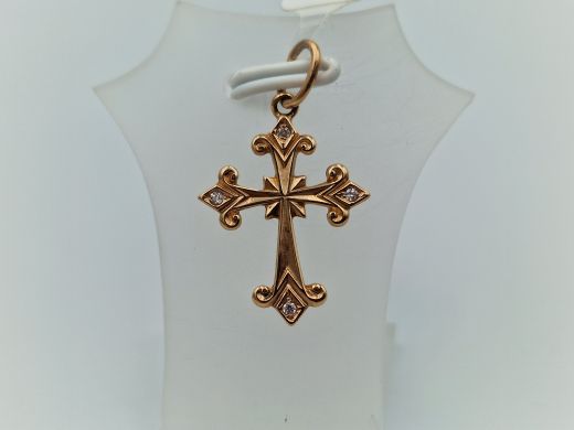 Золотой кулон с цирконом, 1.31 г