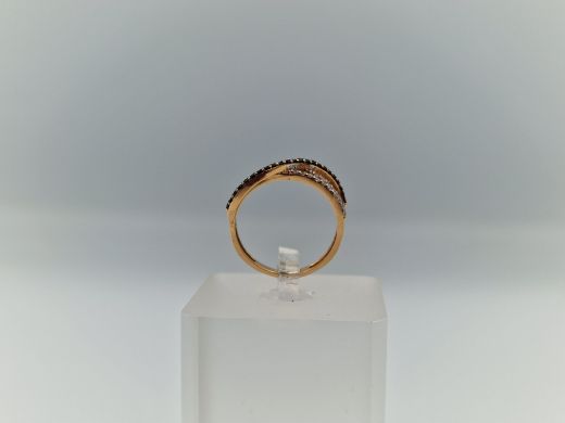 Zelta gredzens ar cirkoniju, 2.18 g, izm. 16.5