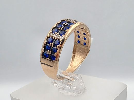 Gold ring with zircon, 3.32 g, size 18