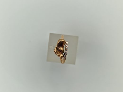 Zelta gredzens ar cirkoniju, 1.52 g, izm. 16