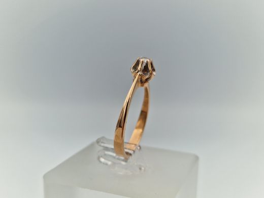 Zelta gredzens ar cirkoniju, 2.15 g, izm. 17