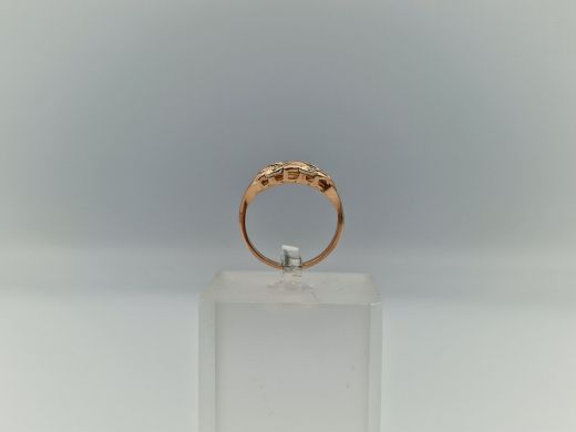 Zelta gredzens ar cirkoniju, 1.93 g, izm. 16.2