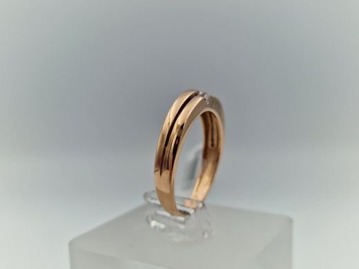 Zelta gredzens ar cirkoniju, 3.69 g, izm. 17