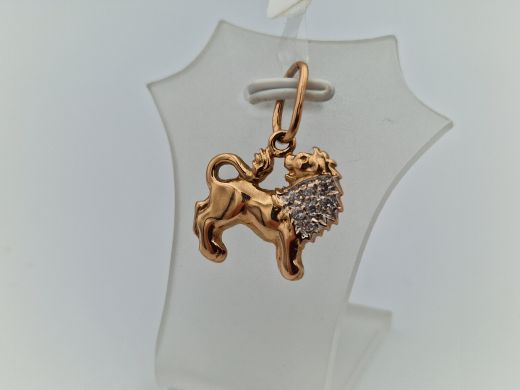 Zelta kulons ar cirkoniju, 2.49 g
