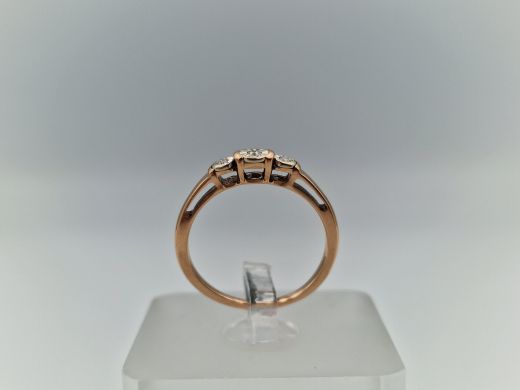 Zelta gredzens ar briljantu, 1.72 g, izm. 16