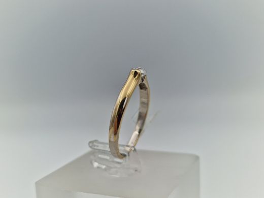 Zelta gredzens ar cirkoniju, 1.73 g, izm. 16.5