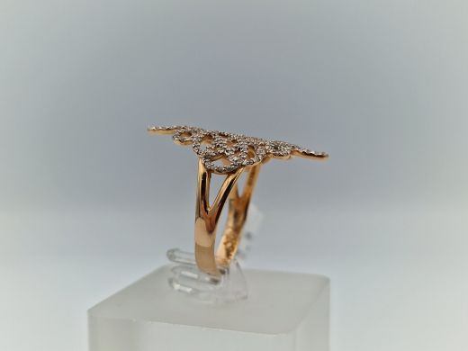 Zelta gredzens ar cirkoniju, 3.91 g, izm. 19