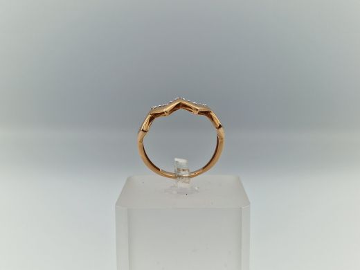 Zelta gredzens ar cirkoniju, 2.94 g, izm. 18.5