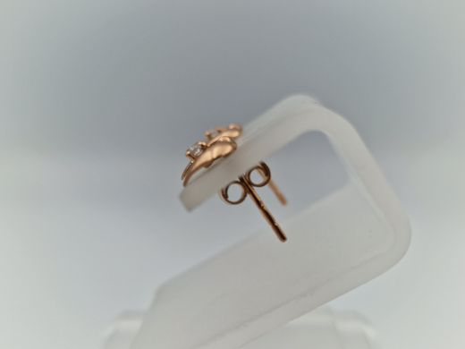 Zelta auskari ar cirkoniju, 1.03 g