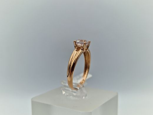 Zelta gredzens ar cirkoniju, 2.09 g, izm. 17.5