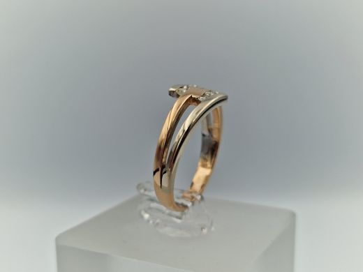 Zelta gredzens ar briljantiem, 3.09 g, izm. 17