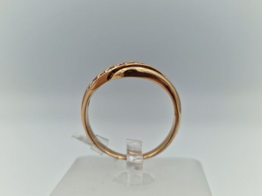 Zelta gredzens ar cirkoniju, 4.02 g, izm. 18.2