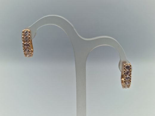 Золотые серьги с цирконом, 1.51 г