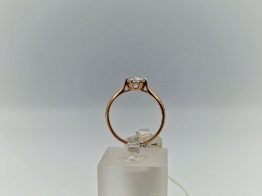 Zelta gredzens ar cirkoniju, 1.26 g, izm. 16