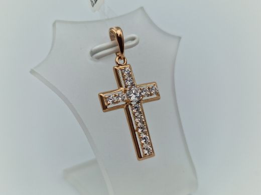 Золотой кулон с цирконом, 1.34 г