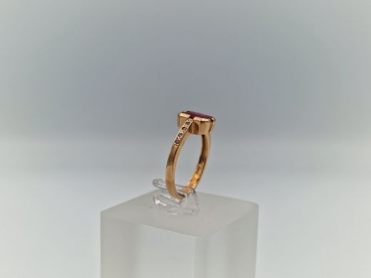 Zelta gredzens ar cirkoniju, 2.91 g, izm. 16.5