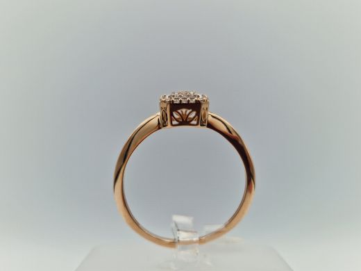 Zelta gredzens ar cirkoniju, 1.81 g, izm. 18.5