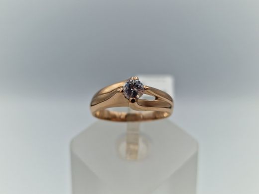 Zelta gredzens ar cirkoniju, 2.3 g, izm. 16