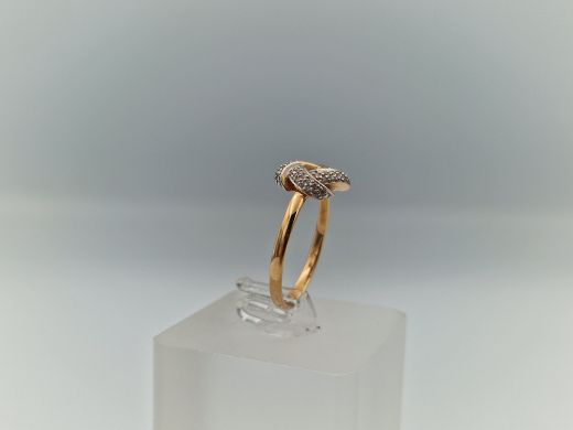 Zelta gredzens ar cirkoniju, 1.92 g, izm. 16.5